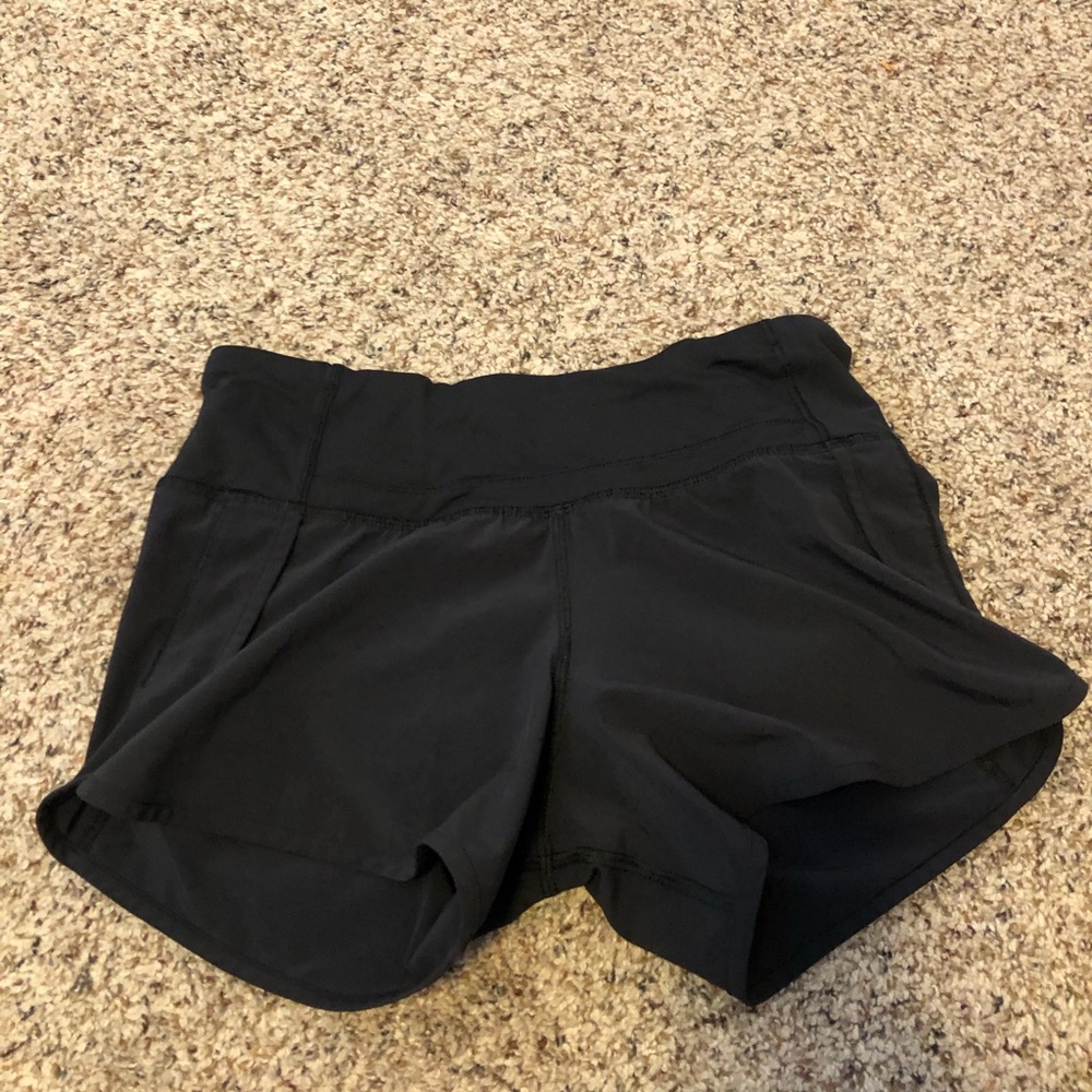 Black lululemon shorts size 2